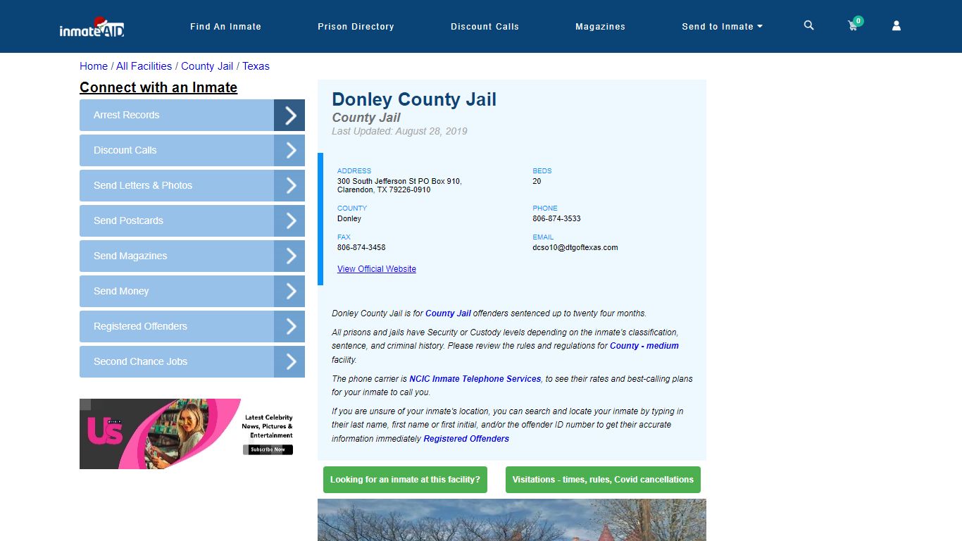 Donley County Jail - Inmate Locator - Clarendon, TX