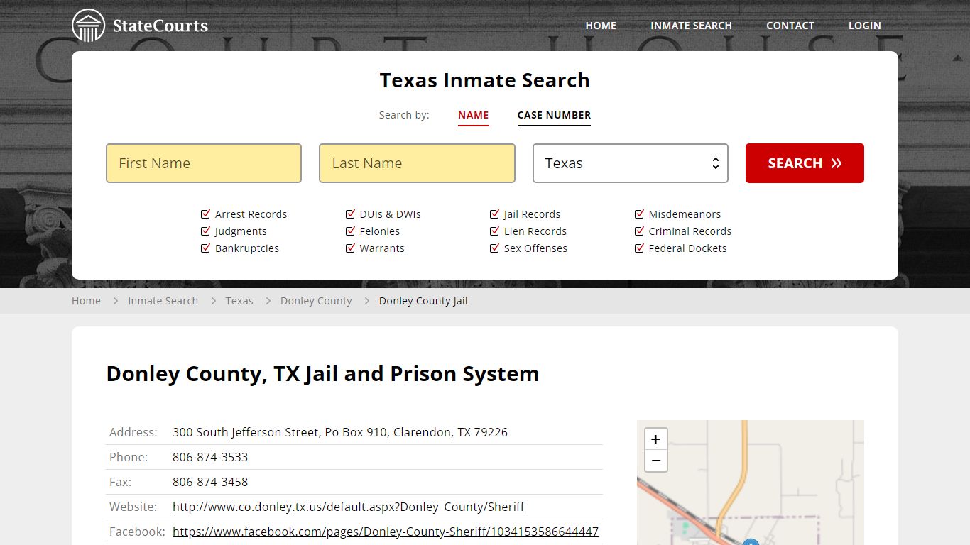 Donley County Jail Inmate Records Search, Texas - StateCourts
